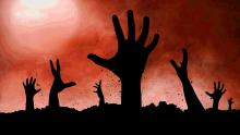 They're back! Zombie hands reach out from the grave.